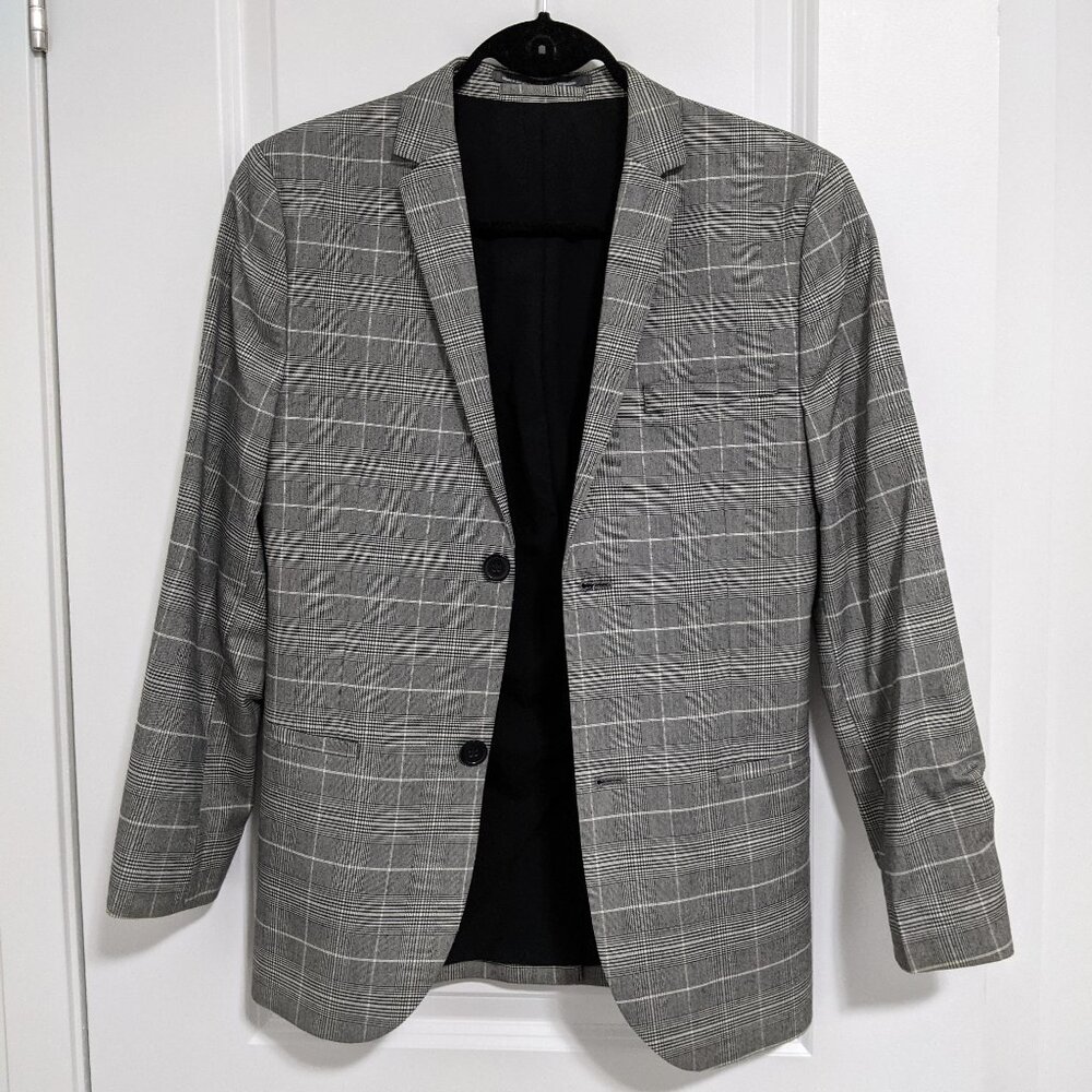 HM Grey Plaid Blazer